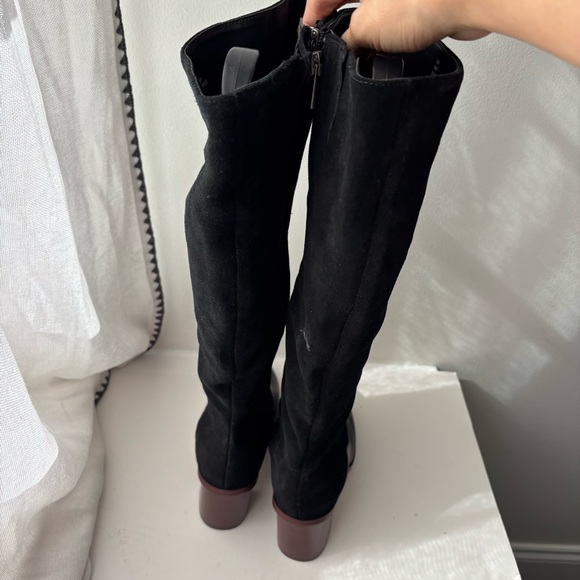 SPLENDID Mary Suede leather Mid Calf Boots Pointed toe Block Heel Size 8.5 - Picture 6 of 8